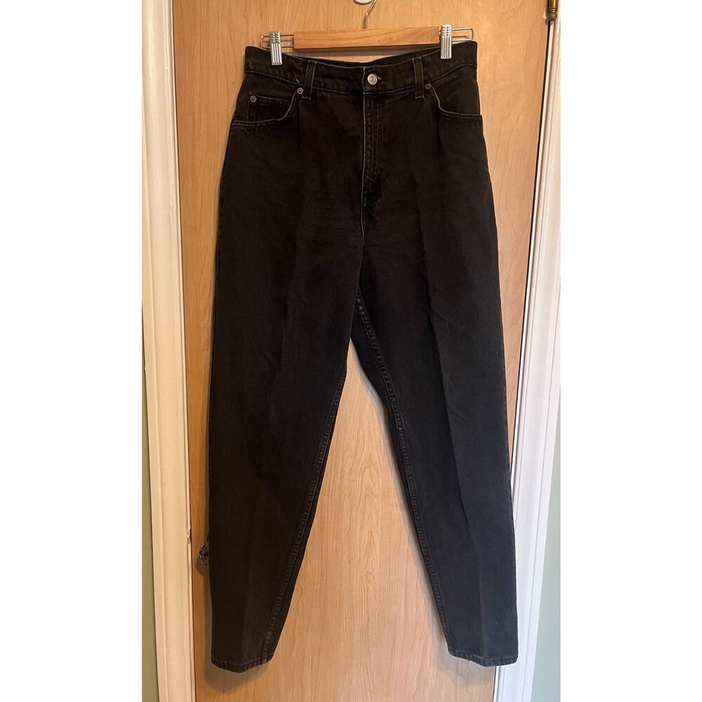 Vintage Levi's Orange Tab Relaxed Taper 951 12 90s Black Jeans Grunge Minimalist